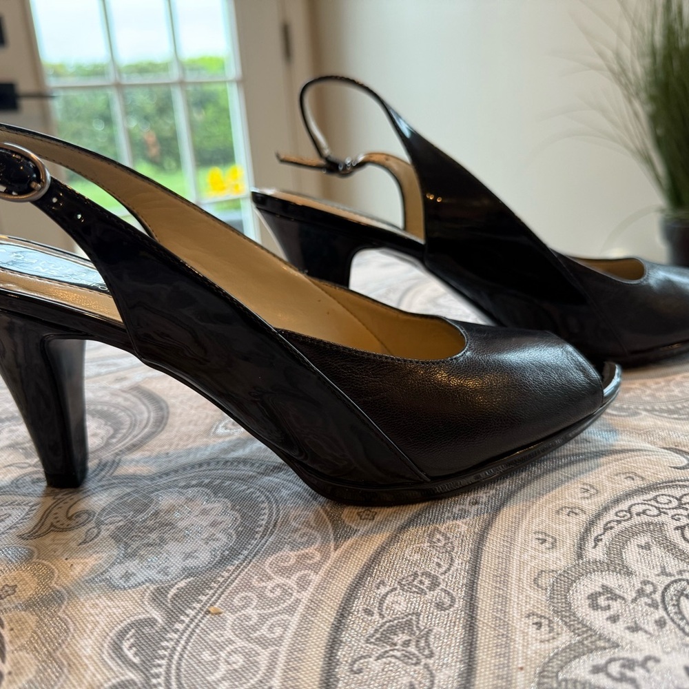 Elegant Black Slingback Heels